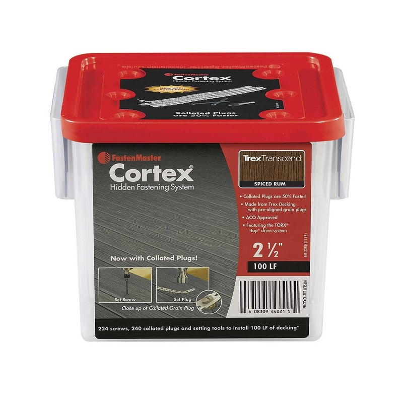 Fasten Master Collated Cortex for Trex Transcend Spiced Rum with 2-1/2' Screws for 100 Linear Feet